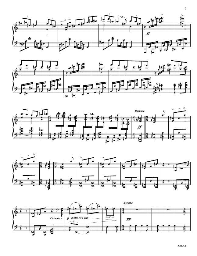 第八钢琴奏鸣曲 Piano Sonata No.8 S.364a Ornstein, Leo 里奥·奥恩斯坦钢琴谱