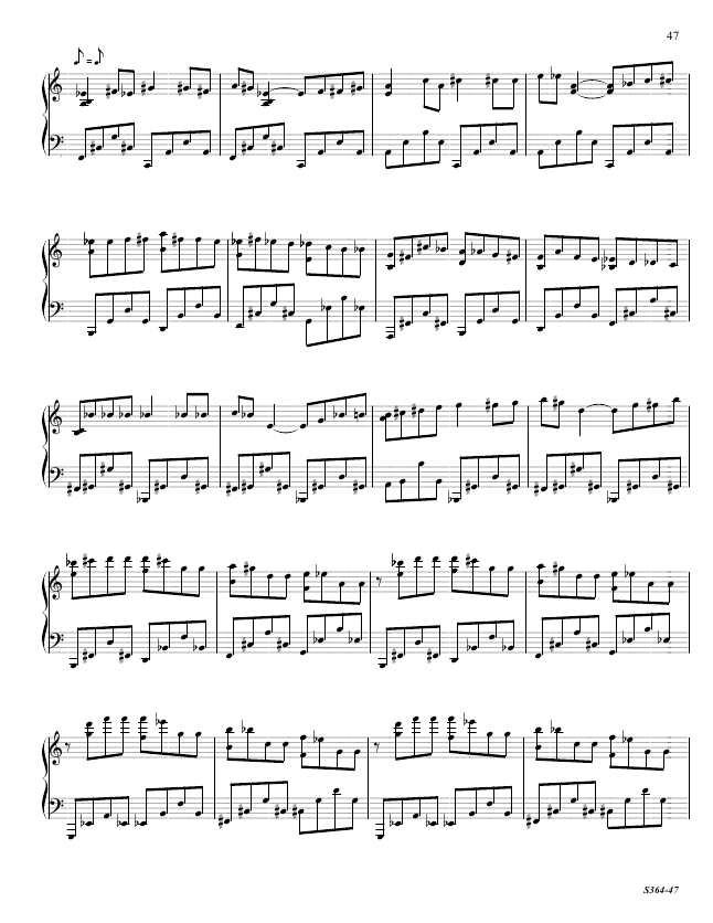 第八钢琴奏鸣曲 Piano Sonata No.8 S.364a Ornstein, Leo 里奥·奥恩斯坦钢琴谱