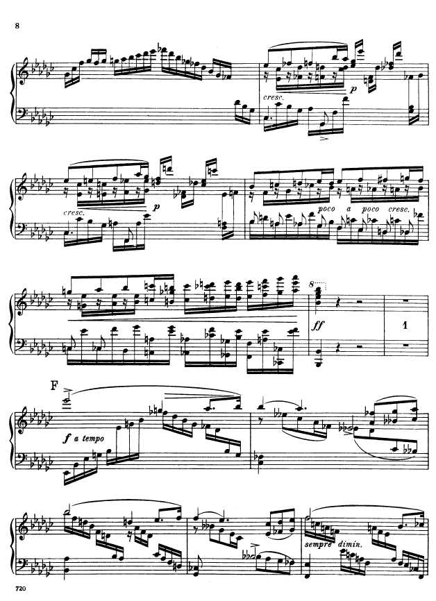 叙事曲 Ballade for Piano and Orchestra Op.19钢琴谱