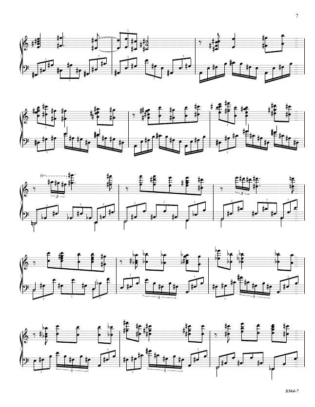 第八钢琴奏鸣曲 Piano Sonata No.8 S.364a Ornstein, Leo 里奥·奥恩斯坦钢琴谱