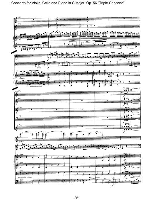 C大调三重协奏曲 Triple Concerto in C Major Op.56钢琴谱