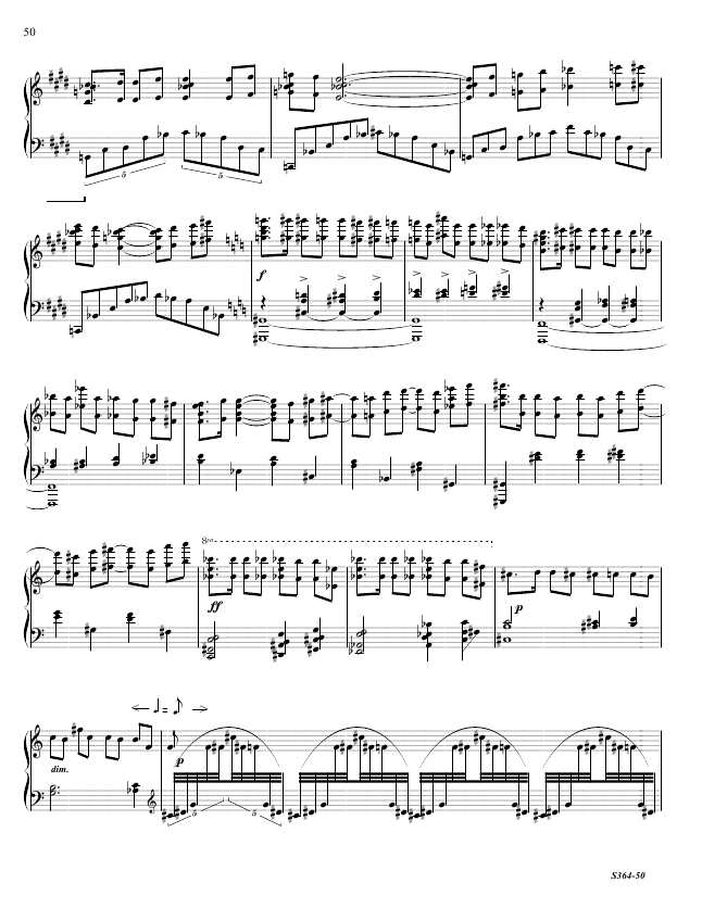 第八钢琴奏鸣曲 Piano Sonata No.8 S.364a Ornstein, Leo 里奥·奥恩斯坦钢琴谱