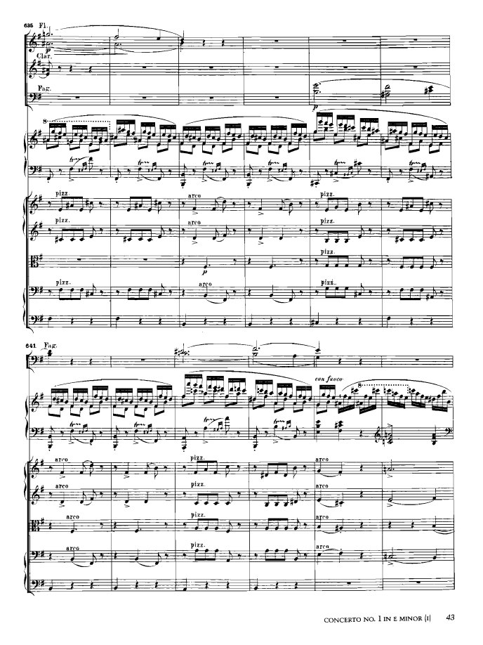 e小调第一钢琴协奏曲 Op.11 Piano Concerto No.1 in e Minor Op.11钢琴谱