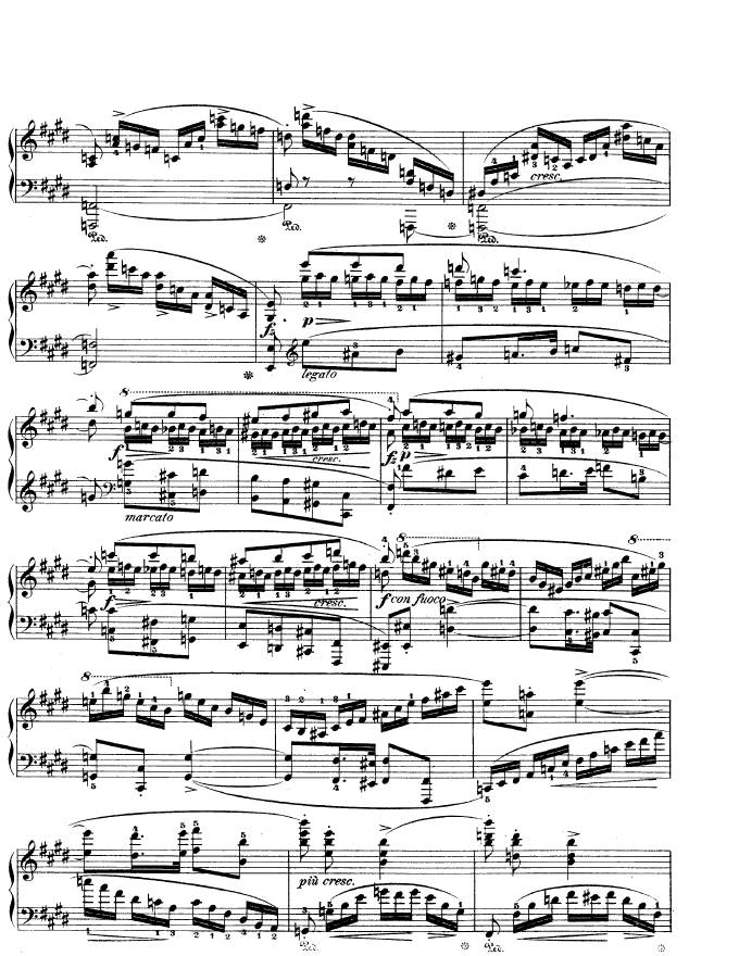 e小调第一钢琴协奏曲 Op.11 Piano Concerto No.1 in e Minor Op.11钢琴谱