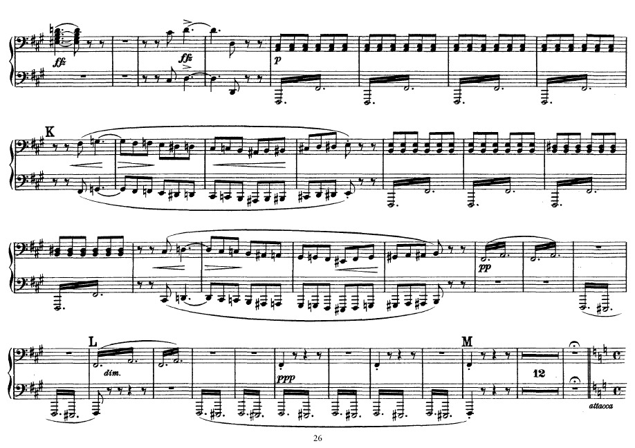 Peer Gynt Suite no.2钢琴谱