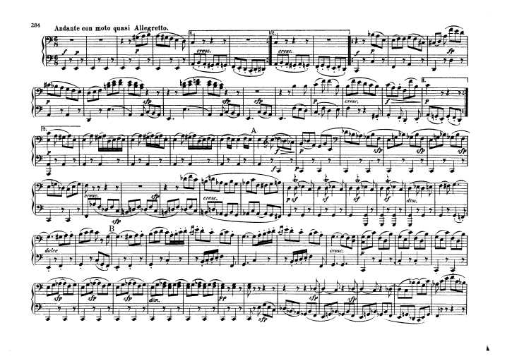 C大调第九弦乐四重奏 String Quartet No.9 in C Major Op.59钢琴谱