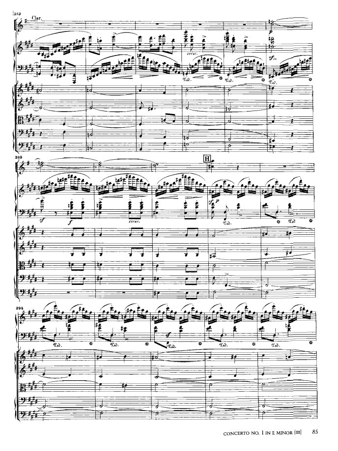 e小调第一钢琴协奏曲 Op.11 Piano Concerto No.1 in e Minor Op.11钢琴谱