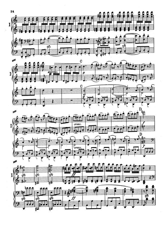 C大调第一交响曲 Symphony No.1 in C Major Op.21钢琴谱