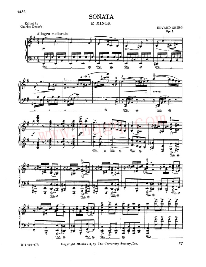 e小调钢琴奏鸣曲 Sonata in e Minor Op.7钢琴谱