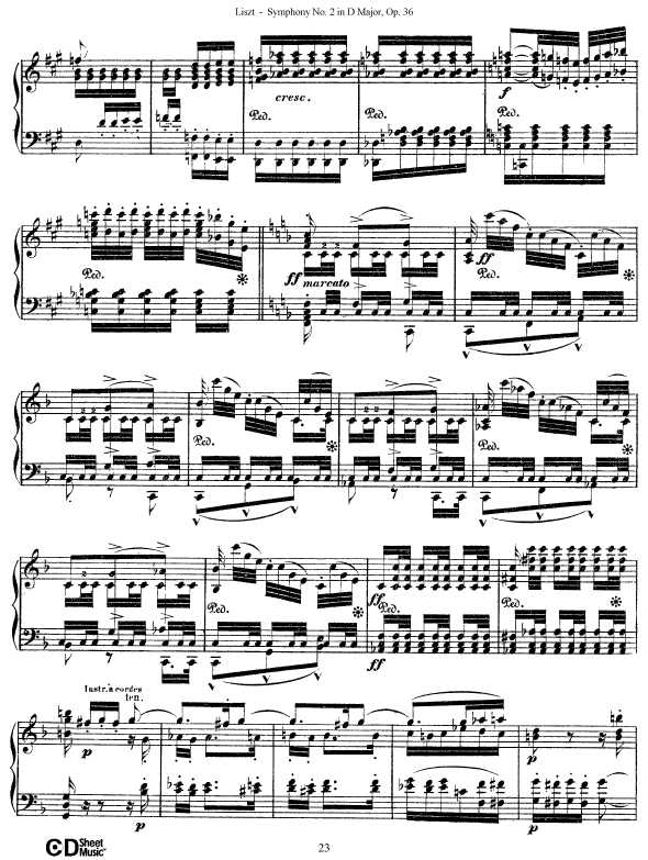 D大调第二交响曲 Symphony No.2 in D Major Op.36钢琴谱