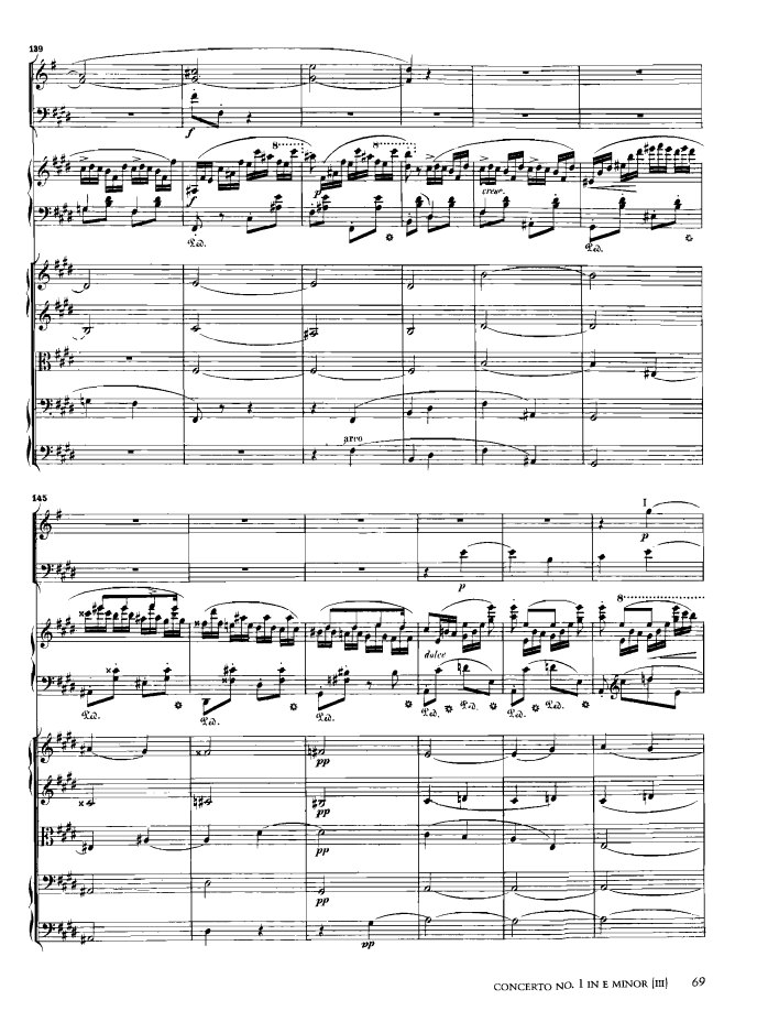 e小调第一钢琴协奏曲 Op.11 Piano Concerto No.1 in e Minor Op.11钢琴谱