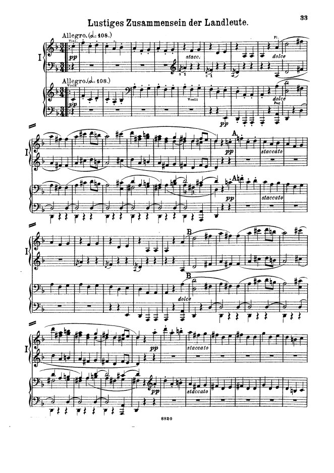 F大调第六交响曲“田园”Symphony No.6 in F Major Op.68钢琴谱