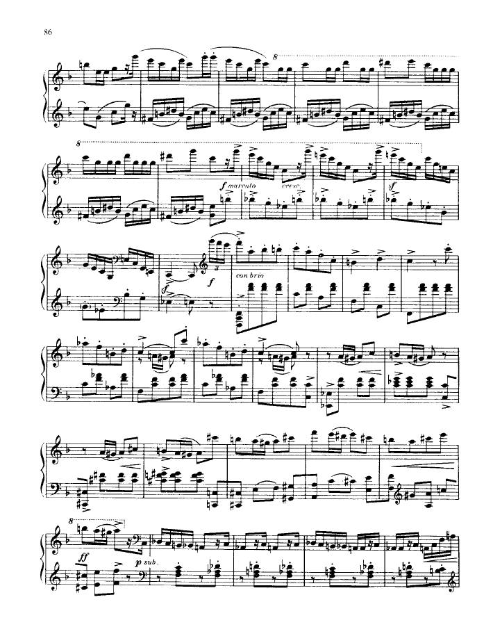 F大调第三钢琴奏鸣曲 Piano Sonata No.3 in F Major Op.46钢琴谱