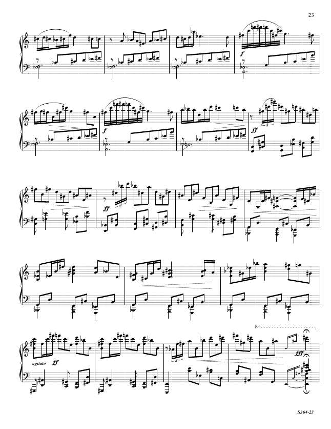 第八钢琴奏鸣曲 Piano Sonata No.8 S.364a Ornstein, Leo 里奥·奥恩斯坦钢琴谱