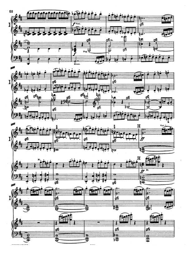 D大调第二交响曲 Symphony No.2 in D Major Op.36钢琴谱