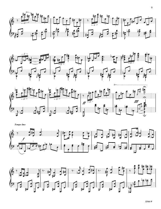 第八钢琴奏鸣曲 Piano Sonata No.8 S.364a Ornstein, Leo 里奥·奥恩斯坦钢琴谱