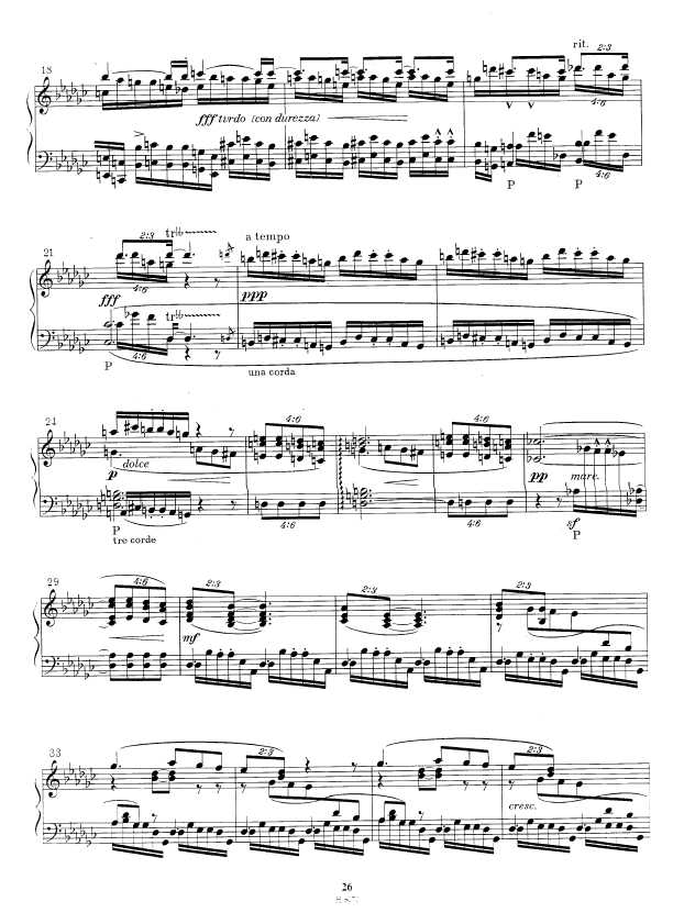 钢琴奏鸣曲1. X. 1905 Piano Sonata 1. X. 1905钢琴谱