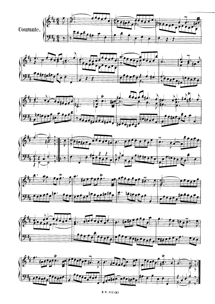 法国组曲 French Suites BWV 812钢琴谱