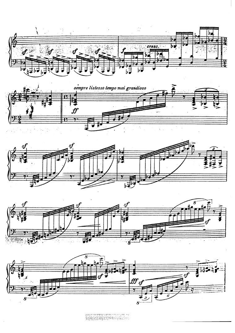 C大调左手练习曲 Etude in C Major For The Left Hand Op.32钢琴谱