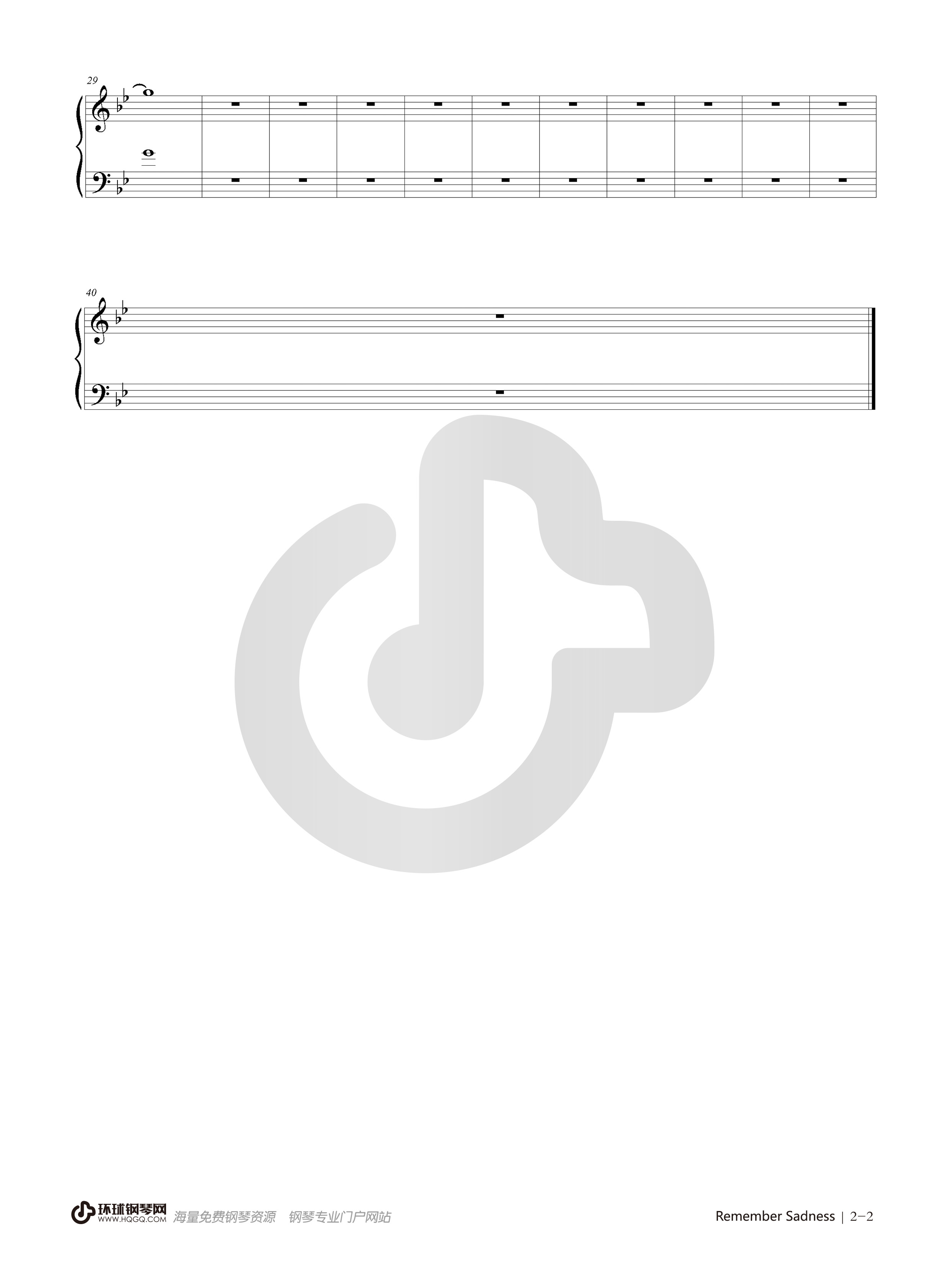 Remember Sadness钢琴谱