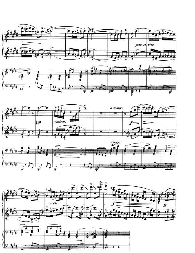 e小调第一钢琴协奏曲 Op.11 Piano Concerto No.1 in e Minor Op.11钢琴谱