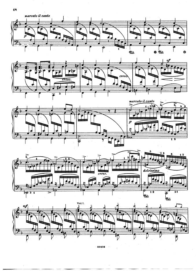 f小调钢琴协奏曲 Piano Concerto in f Minor Op.16钢琴谱