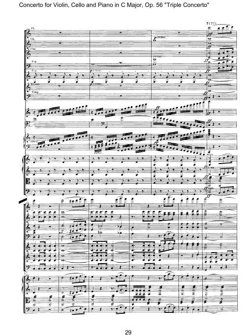 C大调三重协奏曲 Triple Concerto in C Major Op.56钢琴谱