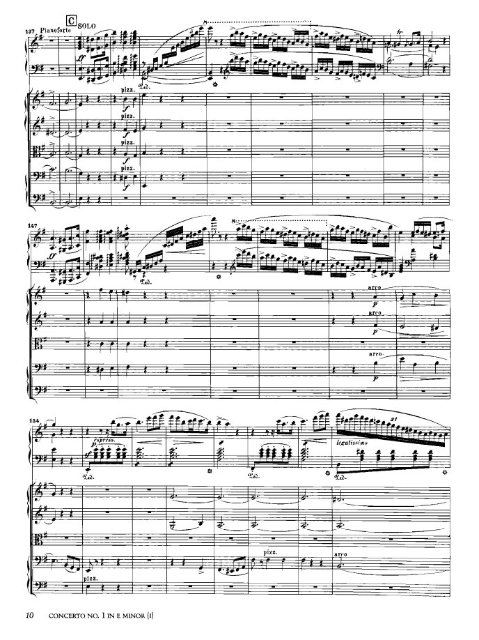 e小调第一钢琴协奏曲 Op.11 Piano Concerto No.1 in e Minor Op.11钢琴谱