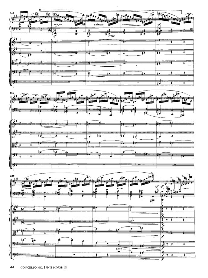 e小调第一钢琴协奏曲 Op.11 Piano Concerto No.1 in e Minor Op.11钢琴谱