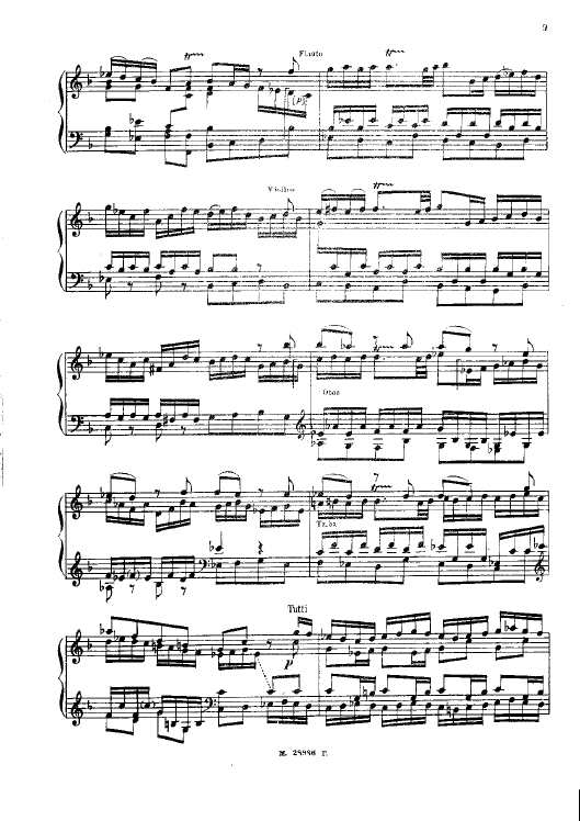 F大调第二勃兰登堡协奏曲 Brandenburg Concerto No.2 in F Major BWV.1047钢琴谱