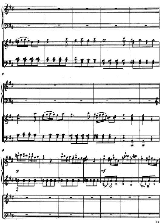 D大调第十一钢琴协奏曲 Piano Concerto No.11 in D Major钢琴谱