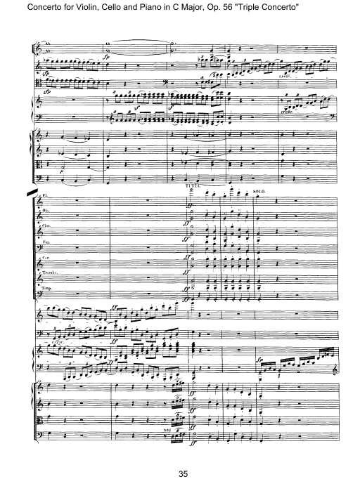 C大调三重协奏曲 Triple Concerto in C Major Op.56钢琴谱