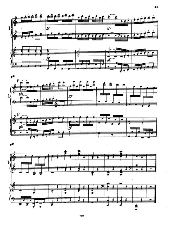 C大调第一交响曲 Symphony No.1 in C Major Op.21钢琴谱