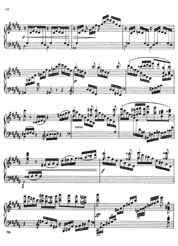 叙事曲 Ballade for Piano and Orchestra Op.19钢琴谱