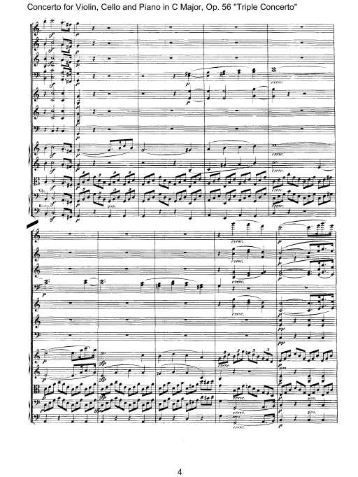 C大调三重协奏曲 Triple Concerto in C Major Op.56钢琴谱