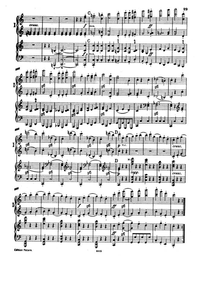 C大调第一交响曲 Symphony No.1 in C Major Op.21钢琴谱