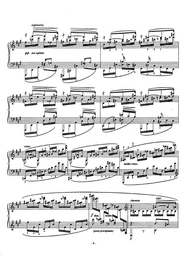 12首小调练习曲 Etude No. 10 (D après Chopin)钢琴谱