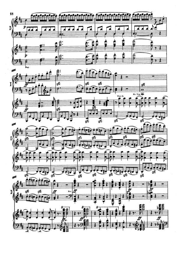 D大调第二交响曲 Symphony No.2 in D Major Op.36钢琴谱