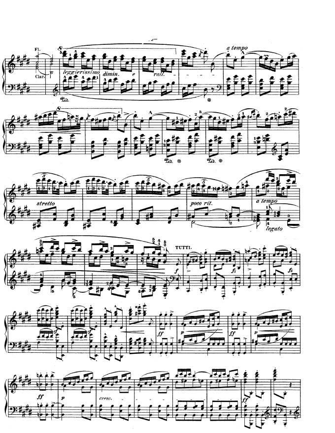 e小调第一钢琴协奏曲 Op.11 Piano Concerto No.1 in e Minor Op.11钢琴谱