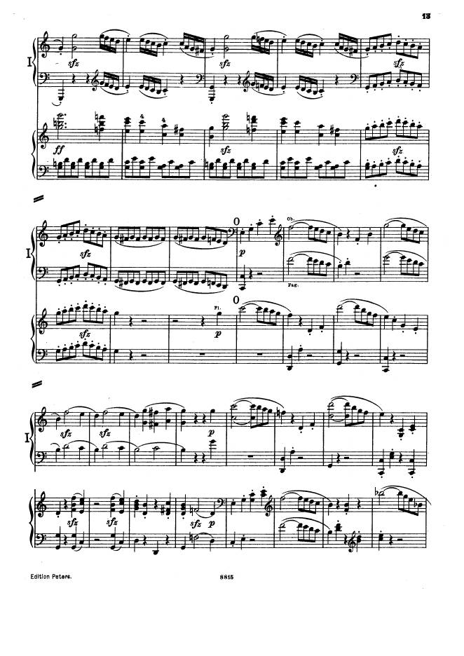 C大调第一交响曲 Symphony No.1 in C Major Op.21钢琴谱