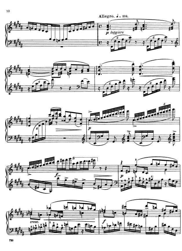 叙事曲 Ballade for Piano and Orchestra Op.19钢琴谱