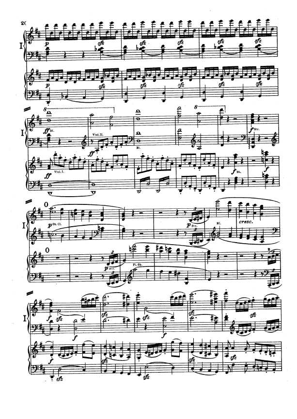 D大调第二交响曲 Symphony No.2 in D Major Op.36钢琴谱