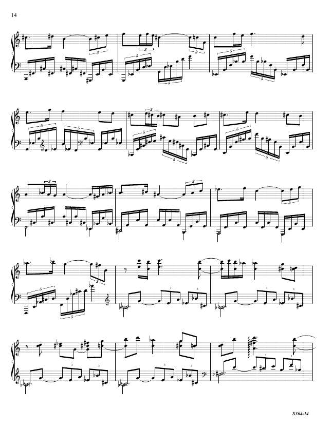 第八钢琴奏鸣曲 Piano Sonata No.8 S.364a Ornstein, Leo 里奥·奥恩斯坦钢琴谱