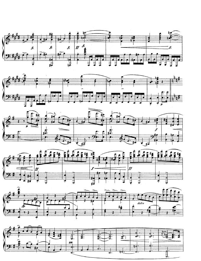 e小调第一钢琴协奏曲 Op.11 Piano Concerto No.1 in e Minor Op.11钢琴谱