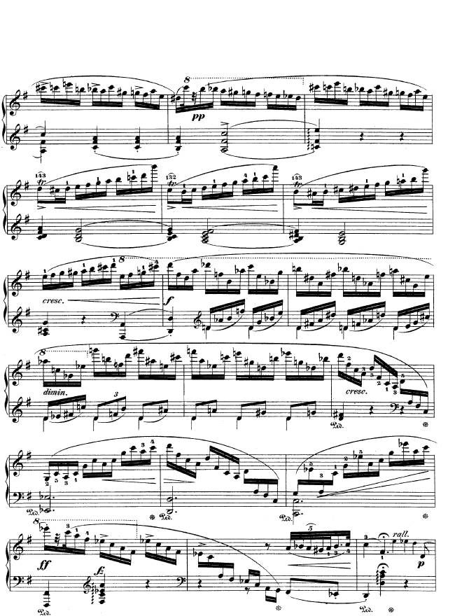 e小调第一钢琴协奏曲 Op.11 Piano Concerto No.1 in e Minor Op.11钢琴谱