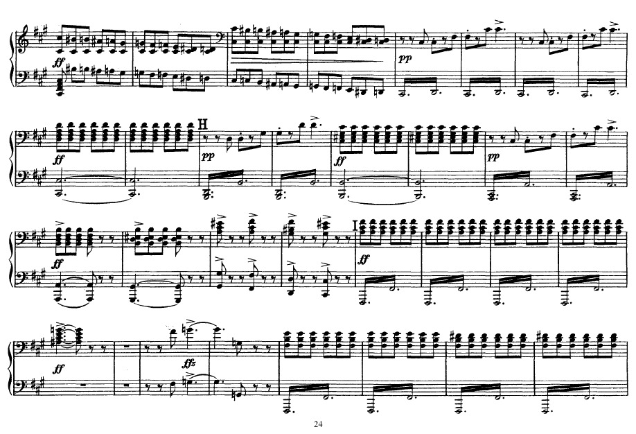 Peer Gynt Suite no.2钢琴谱