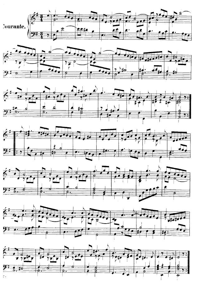 e小调第四组曲 Suite No.4 in e Minor HWV 429钢琴谱