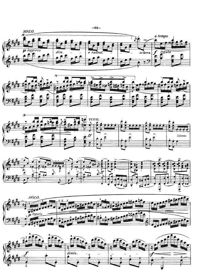 e小调第一钢琴协奏曲 Op.11 Piano Concerto No.1 in e Minor Op.11钢琴谱