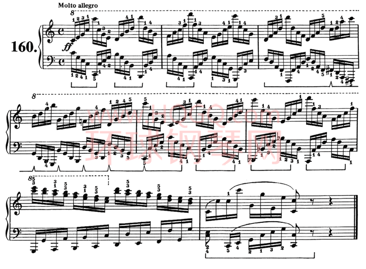 车尔尼821钢琴八小节练习曲160首钢琴谱