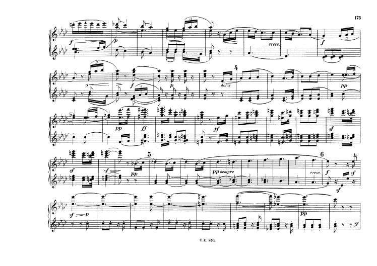 c小调第五交响曲“命运” Scharwenka Symphony No.5 in c Minor Op.67钢琴谱